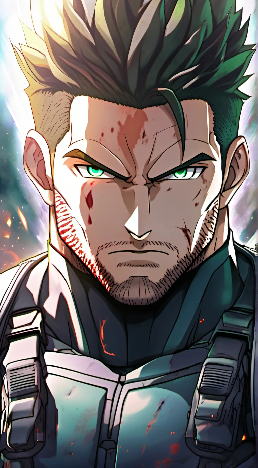 ai character: LEGENDARY REDFIELD background