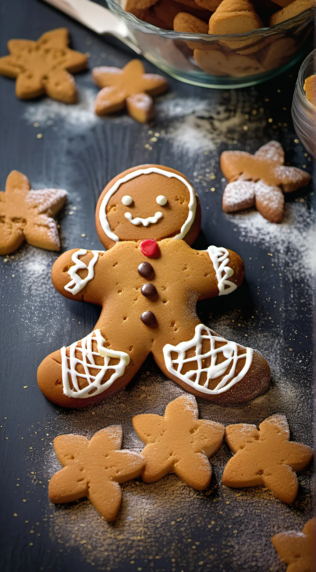 ai character: Ginger bread man background