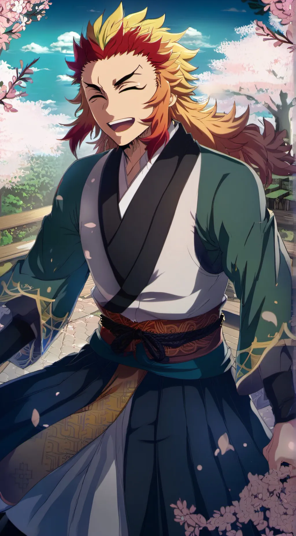 ai character: Kyojuro Rengoku background