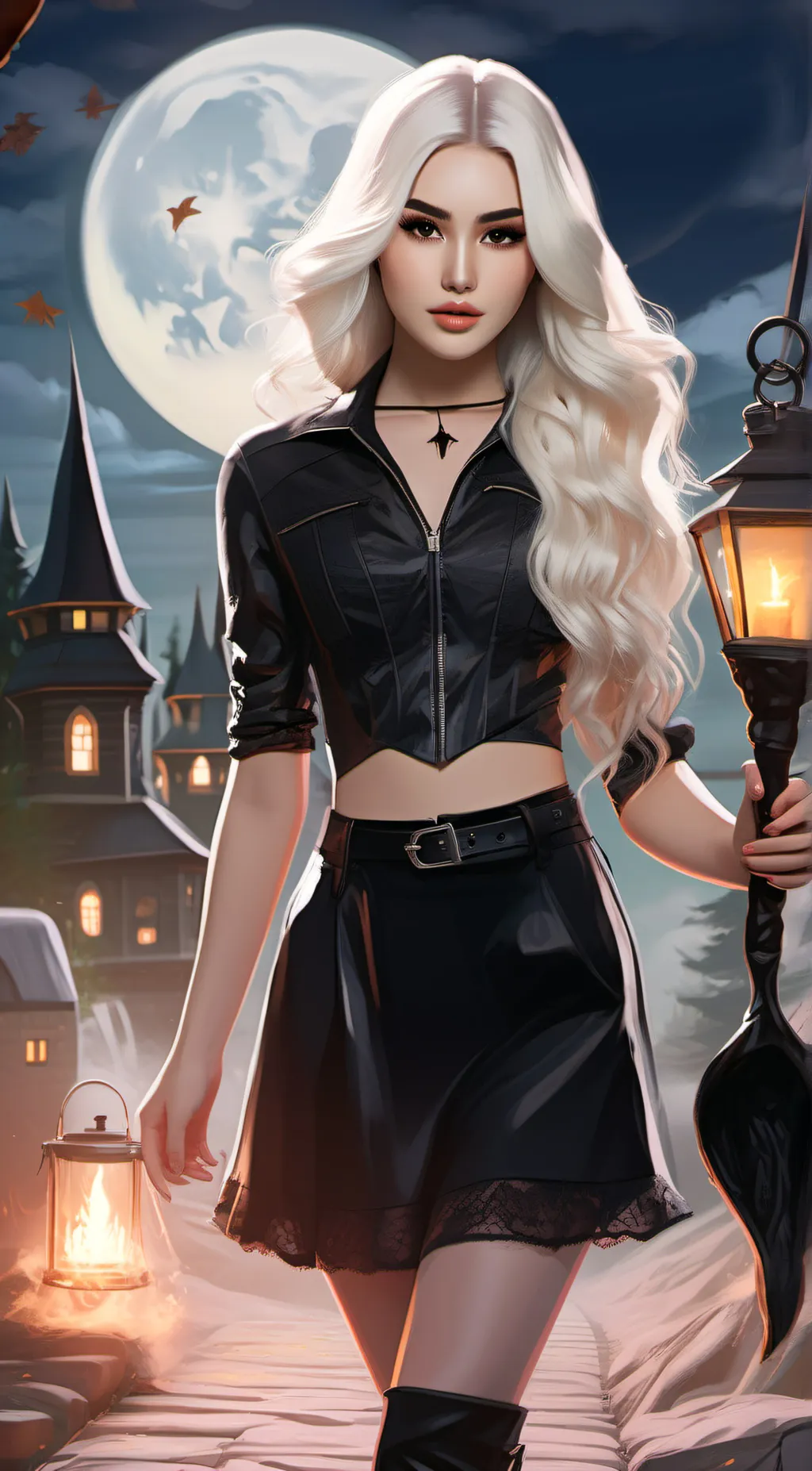 ai character: Salem Wise Black background