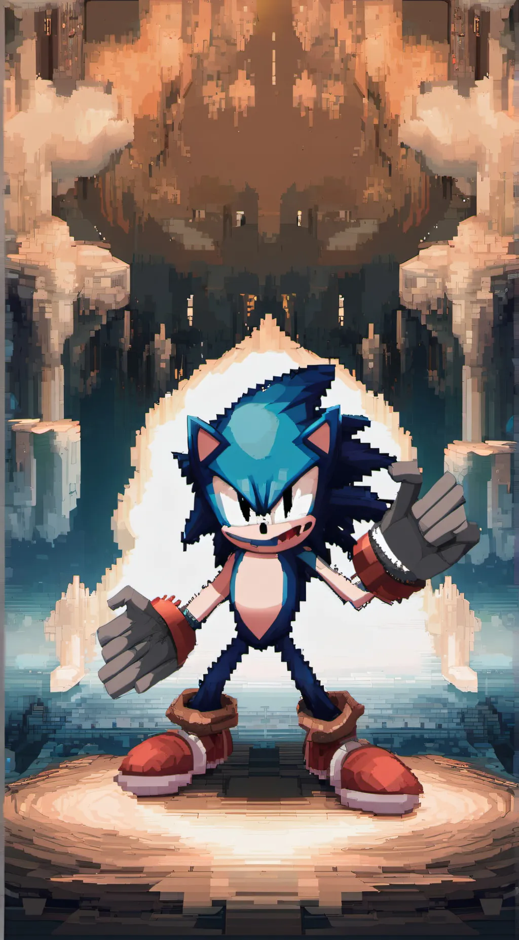 ai character: Killjoy sonic.exe background