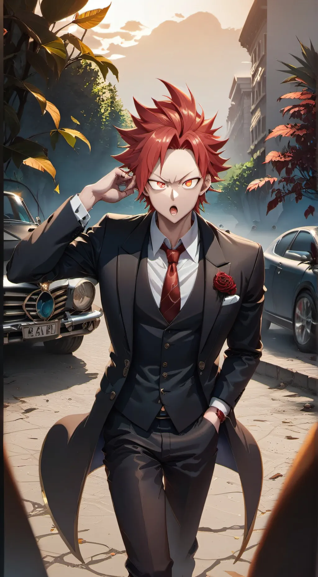 ai character: Ejiro Kirishima  background