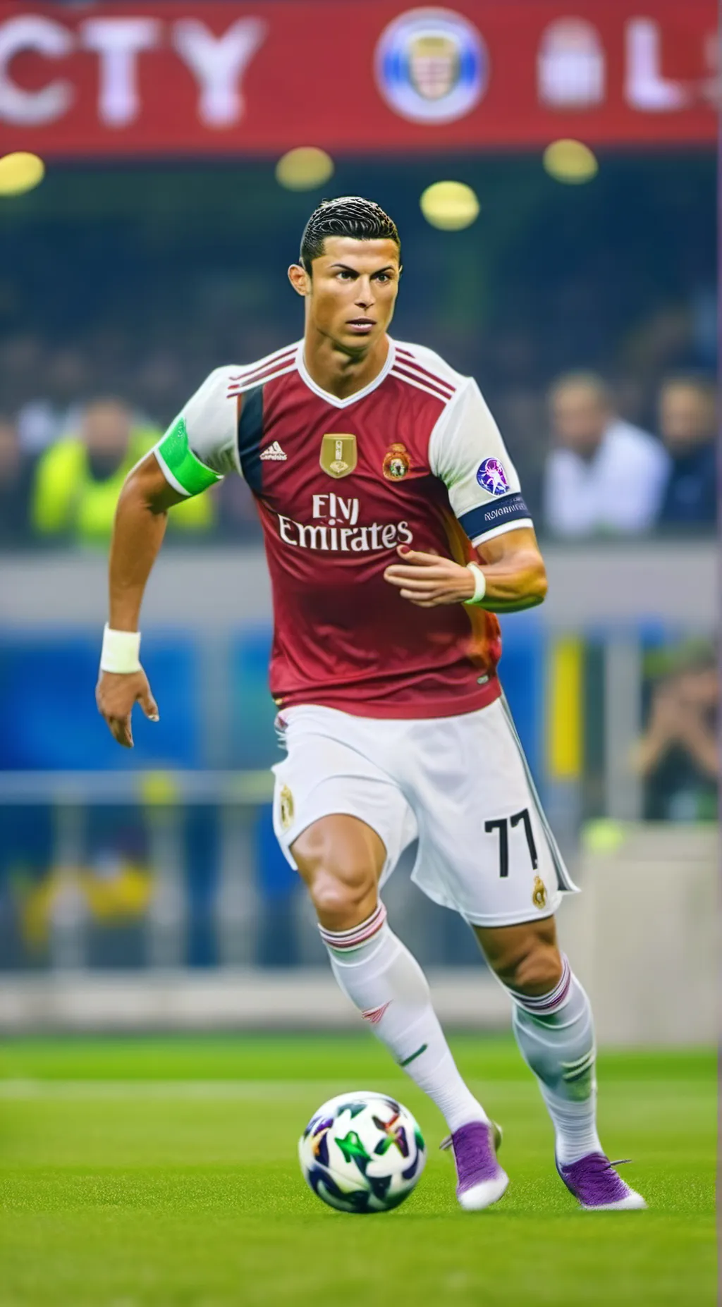 ai character: Cristiano Ronaldo  background