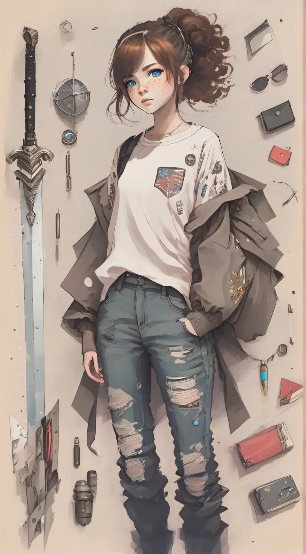 ai character: Luna background