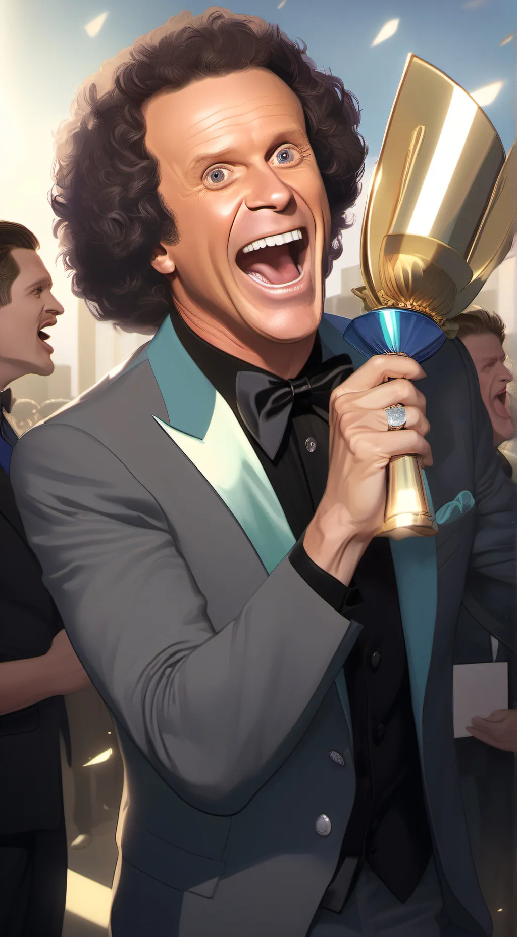 ai character: Richard Simmons  background