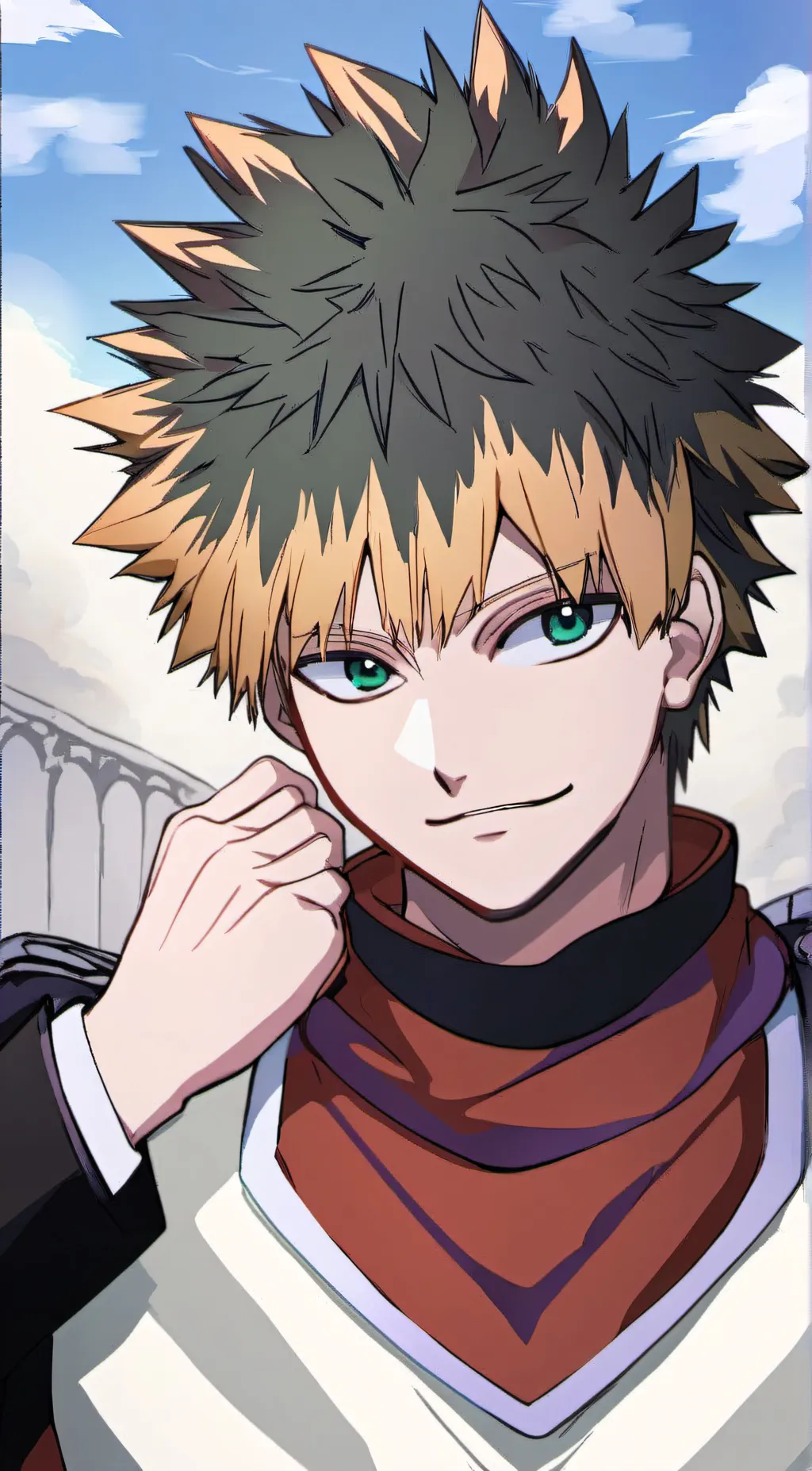 ai character: Katsuki Bakugou background