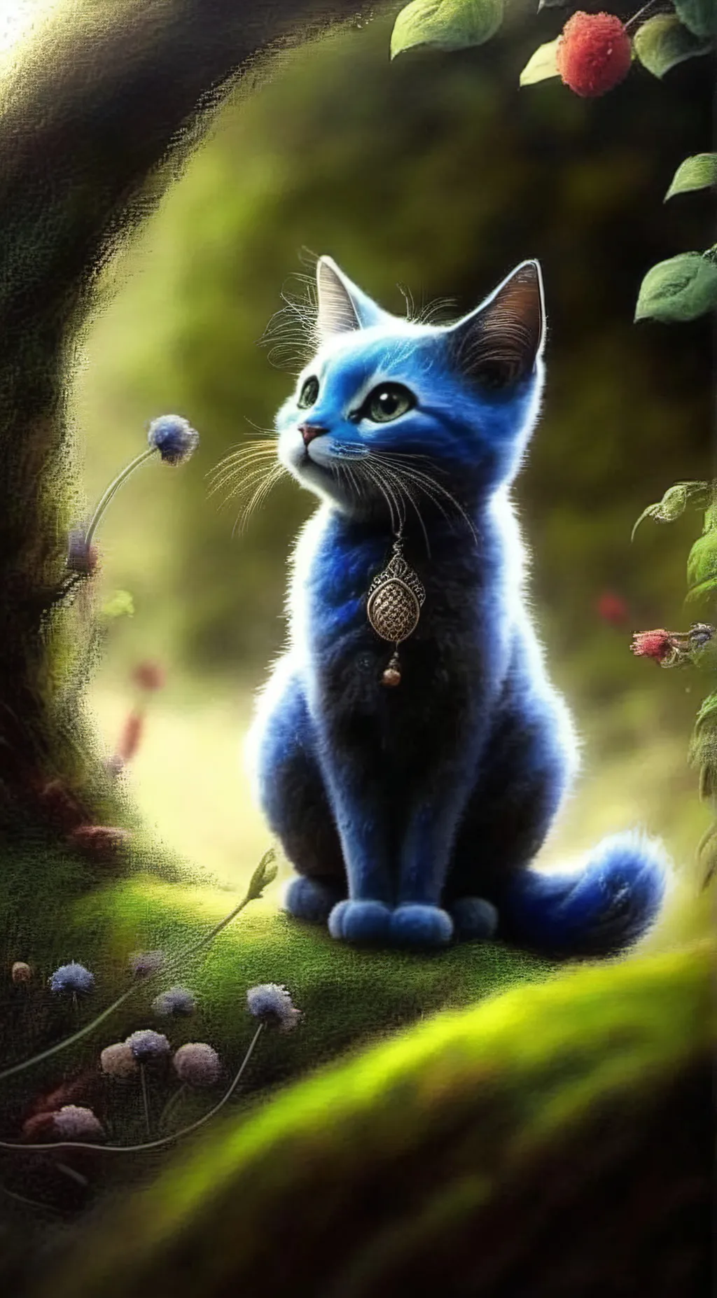 ai character: smurf cat background