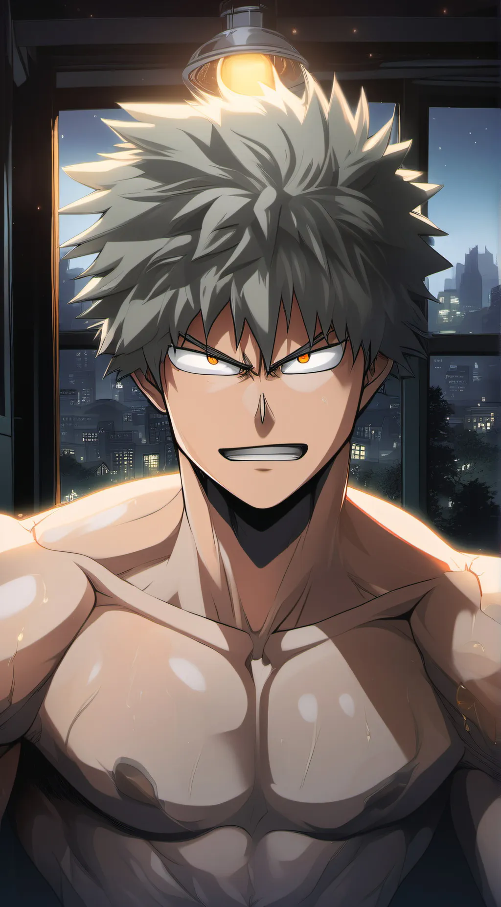 ai character: Katsuki bakugo background