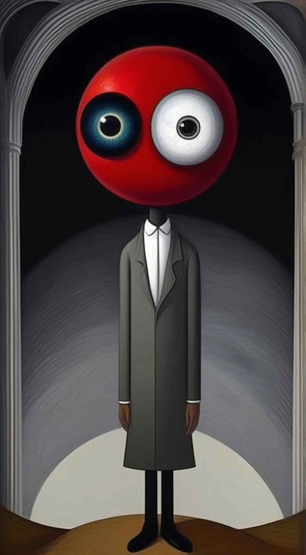 ai character: red background