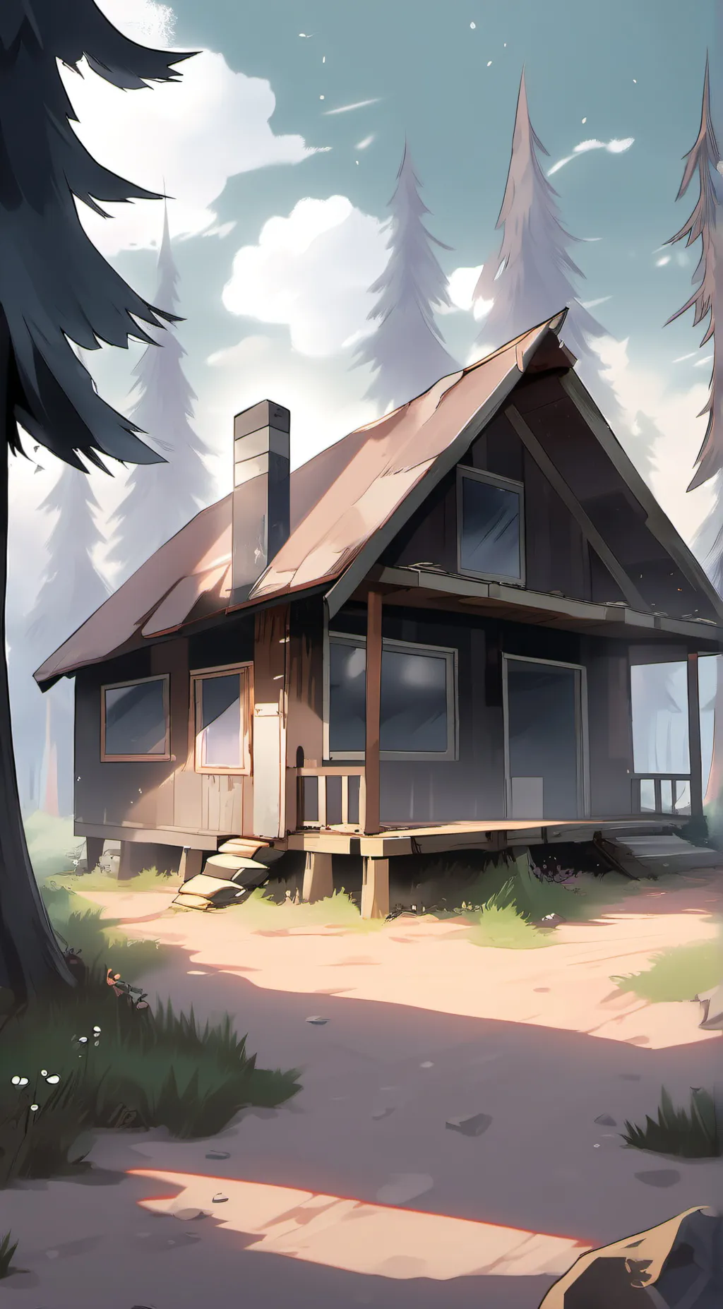 ai character: Sierra's Cabin background