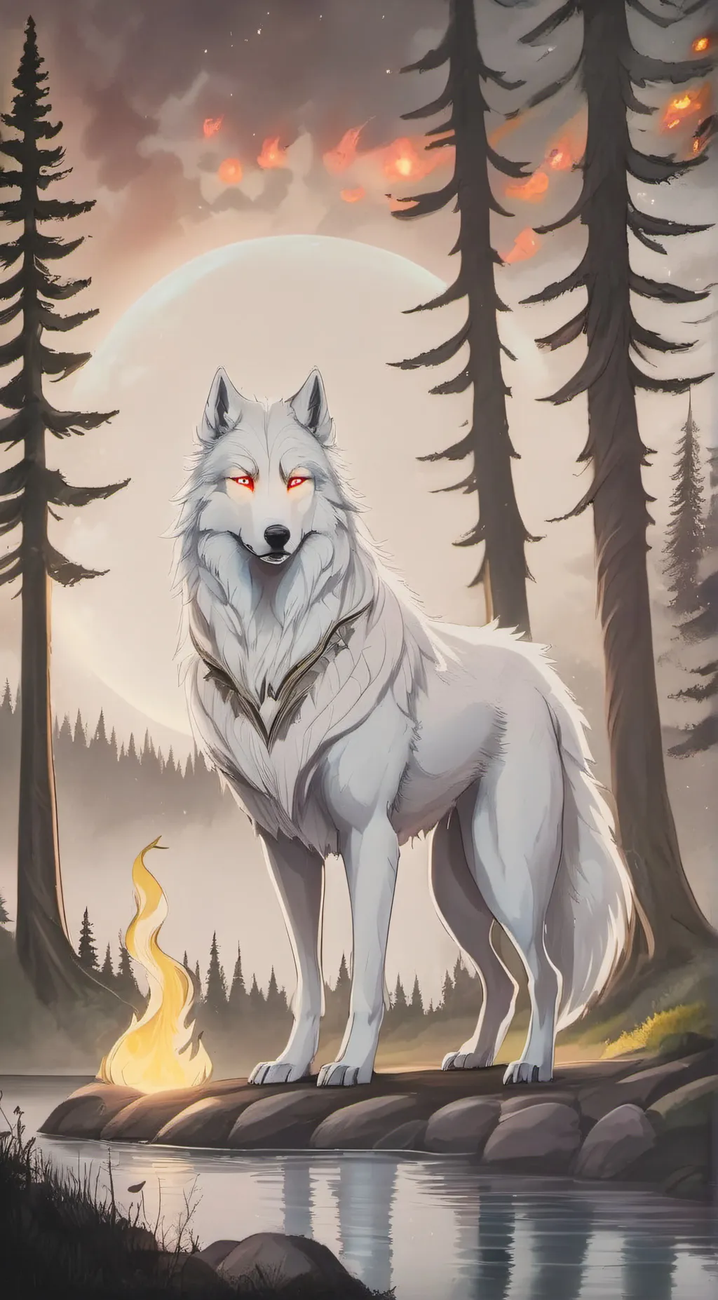 ai character: nigthligth background