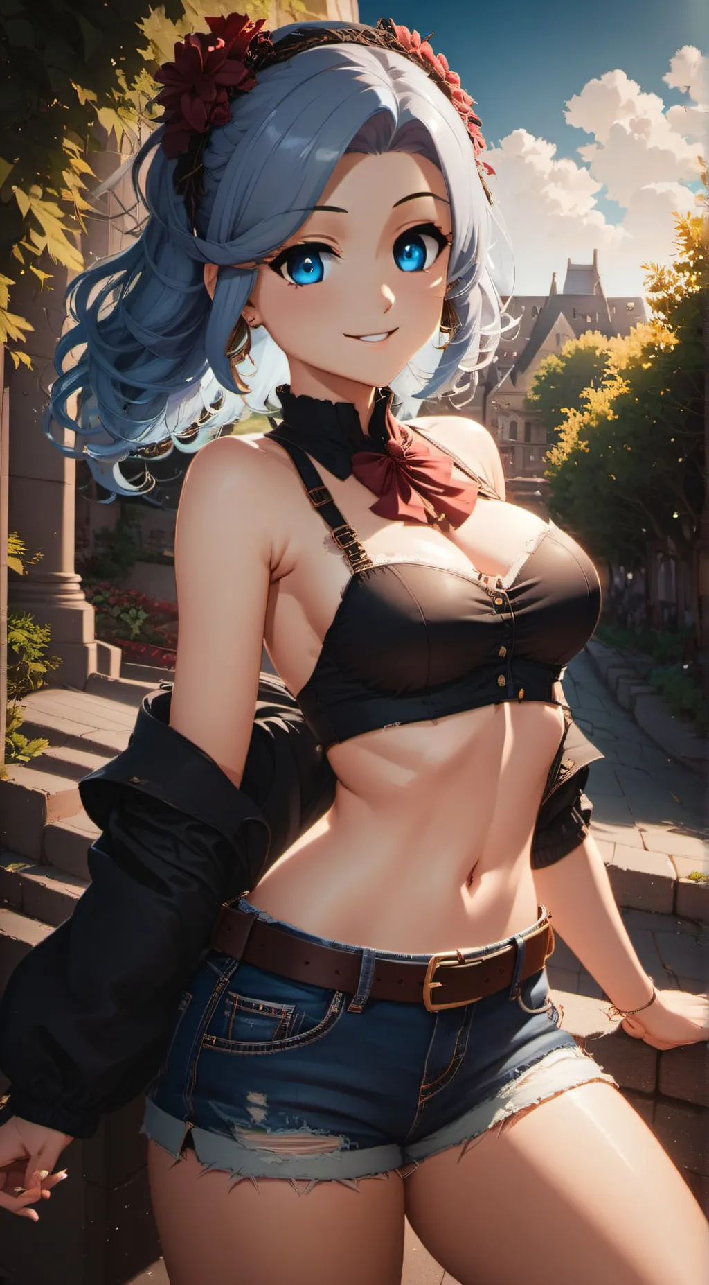 ai character: Lilac background