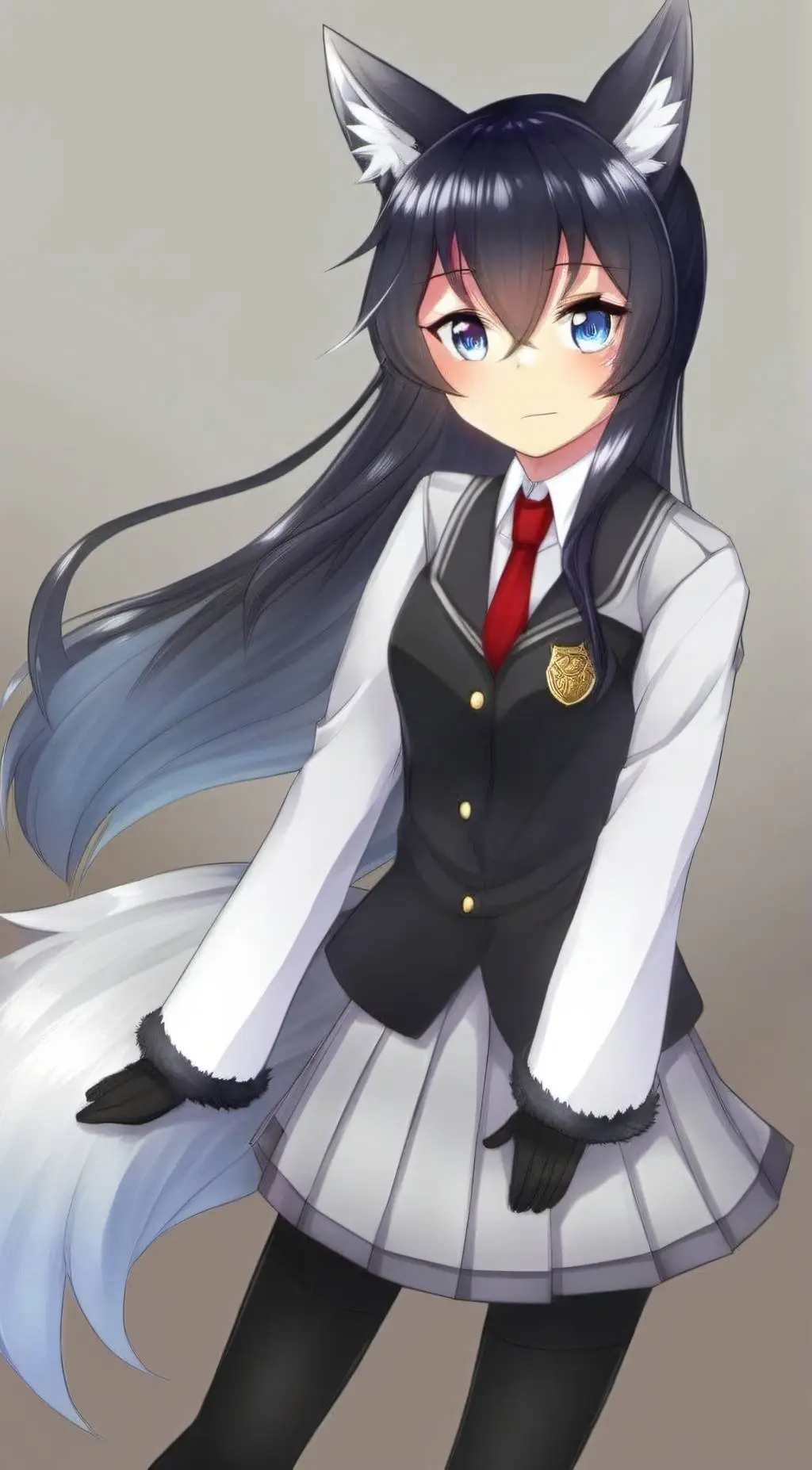 ai character: Grey background