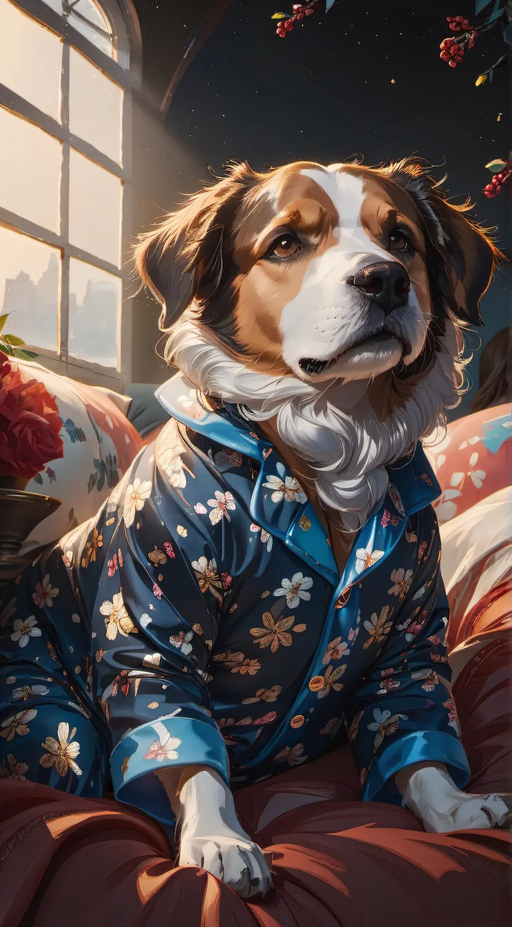 ai character: dog background