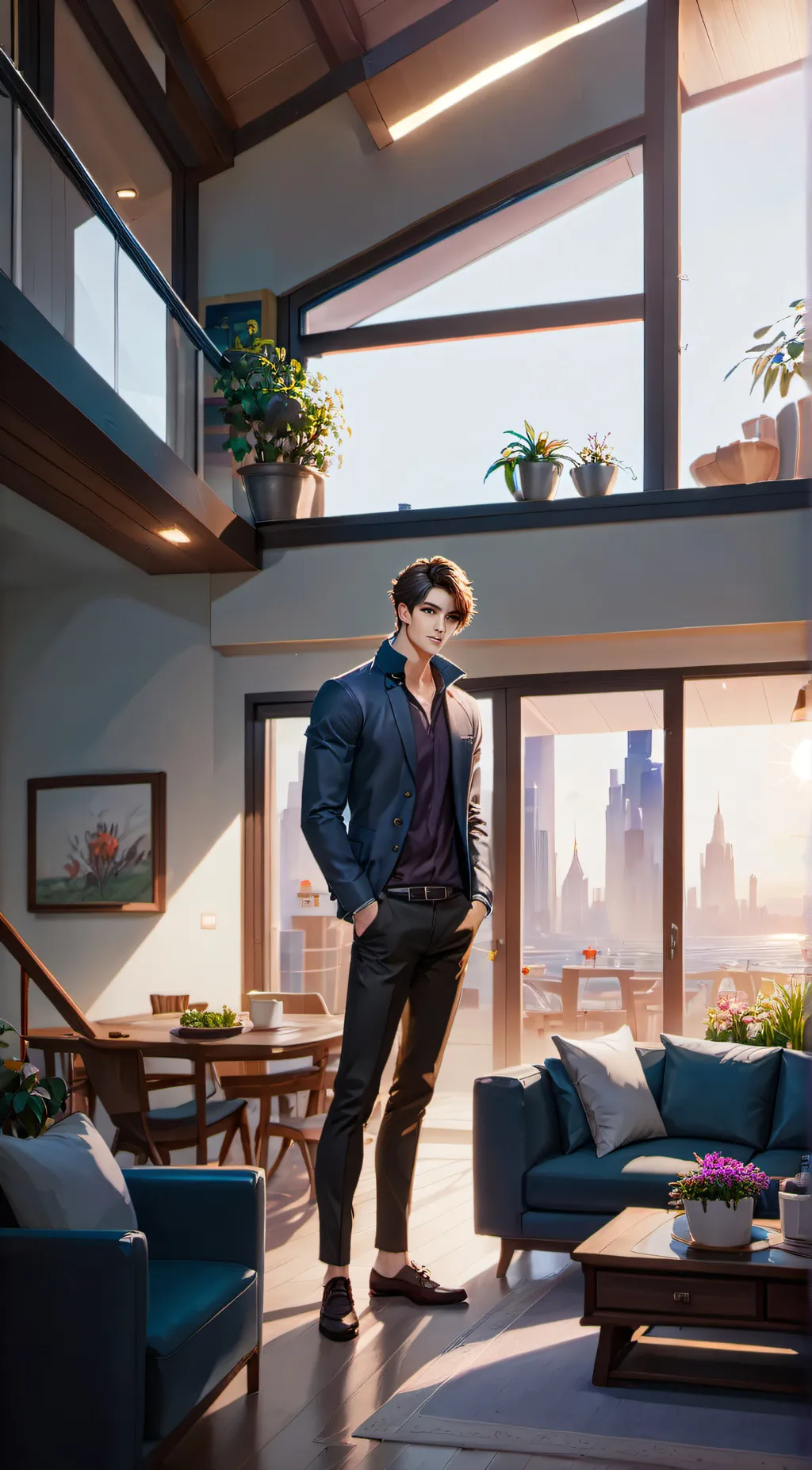 ai character: Carter background