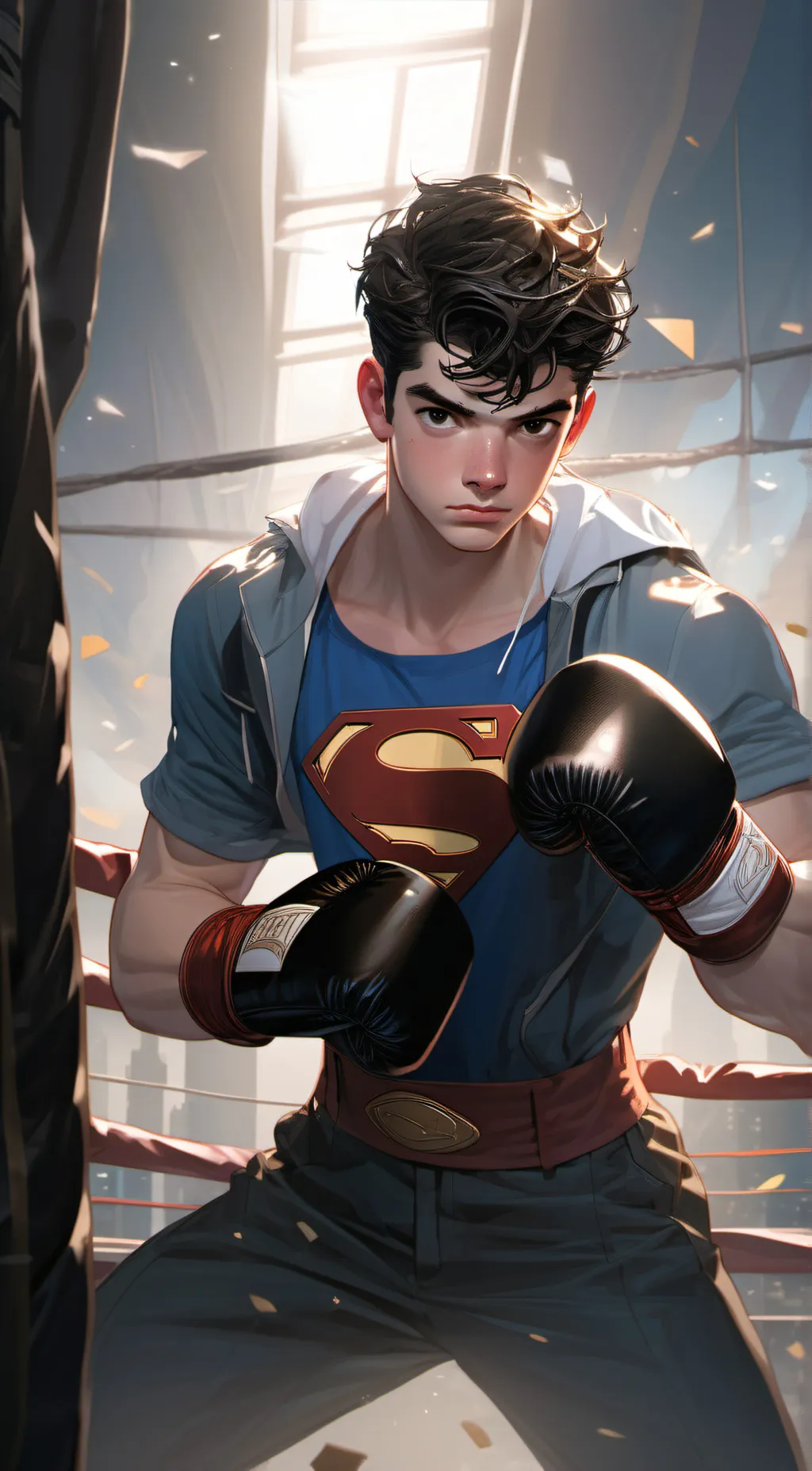 ai character: Superman  background