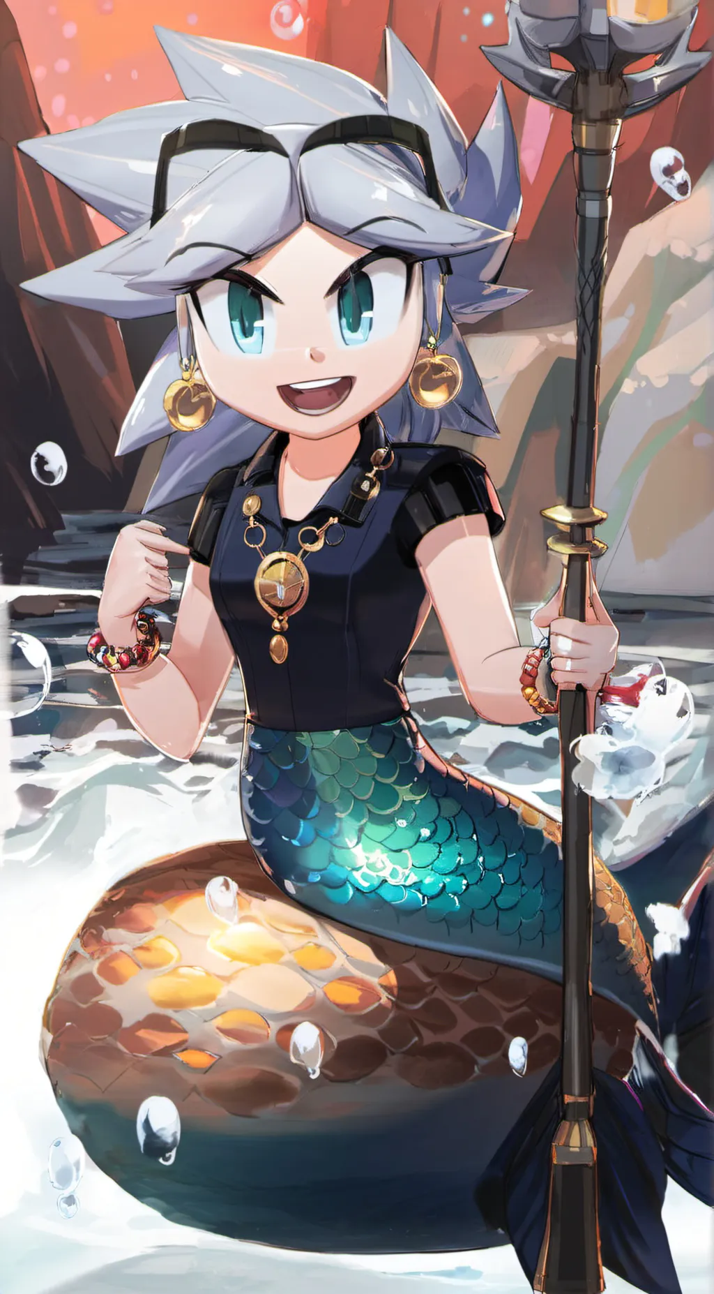 ai character: Merhog Silver background