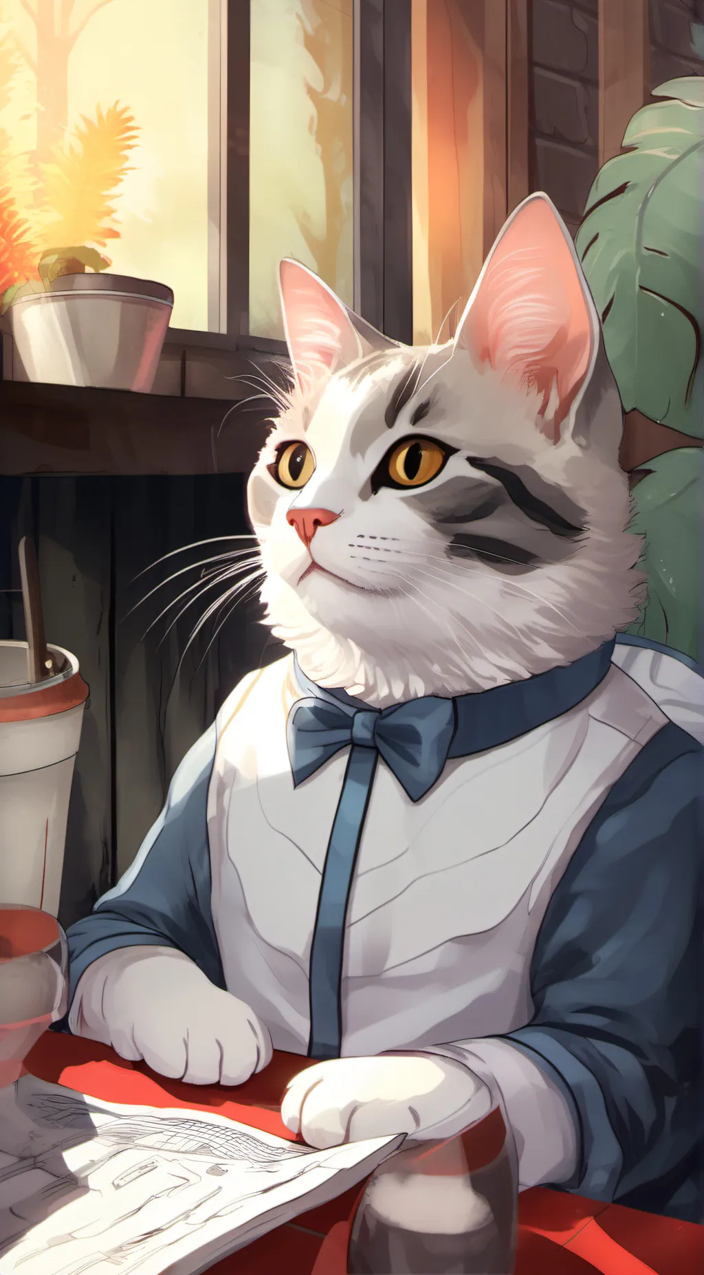 ai character: Cat background