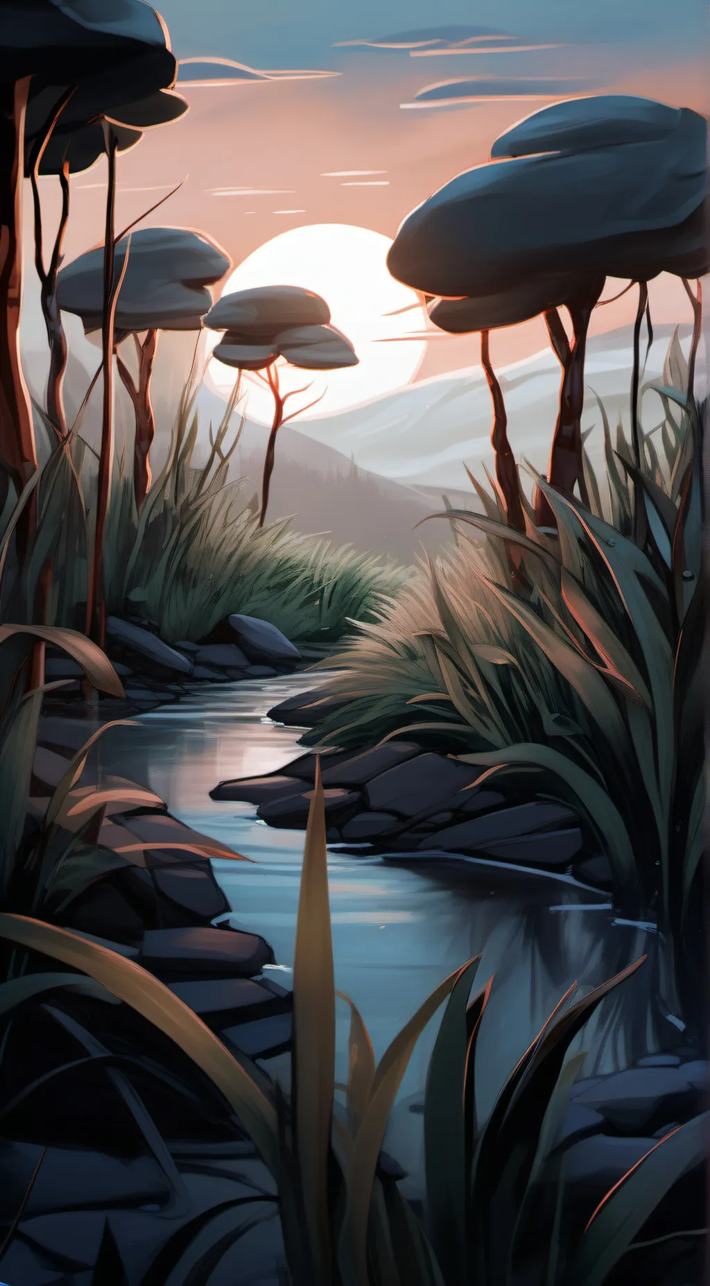 ai character: grass background