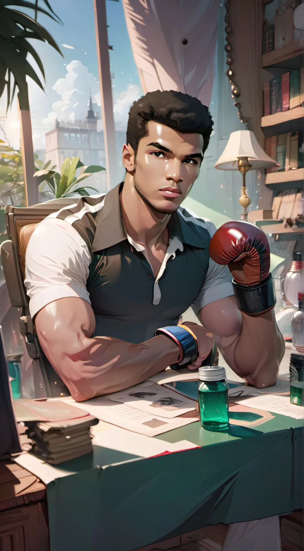 ai character: muhammad Ali background