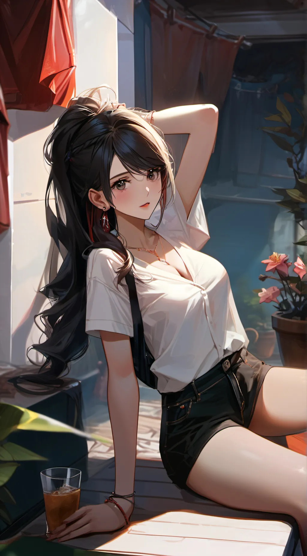 ai character: Ashley  background