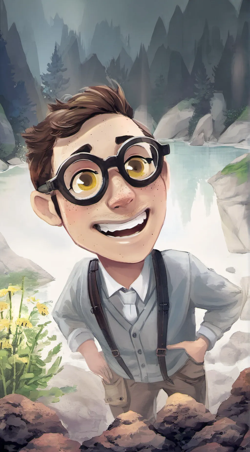 ai character: Nerd background