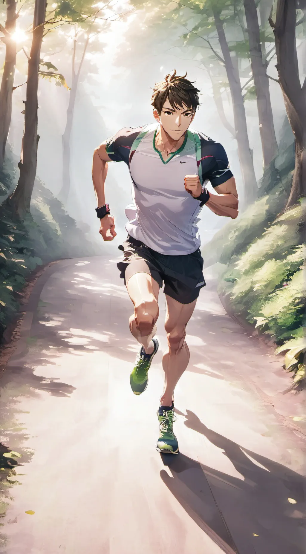 ai character: lightning background