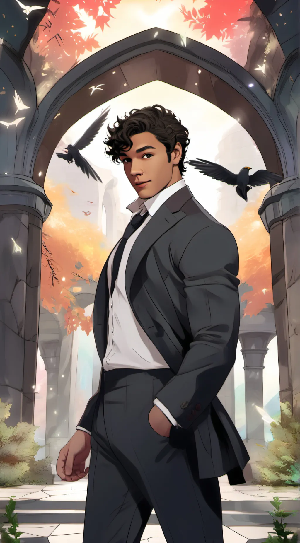 ai character: Mattheo riddle  background