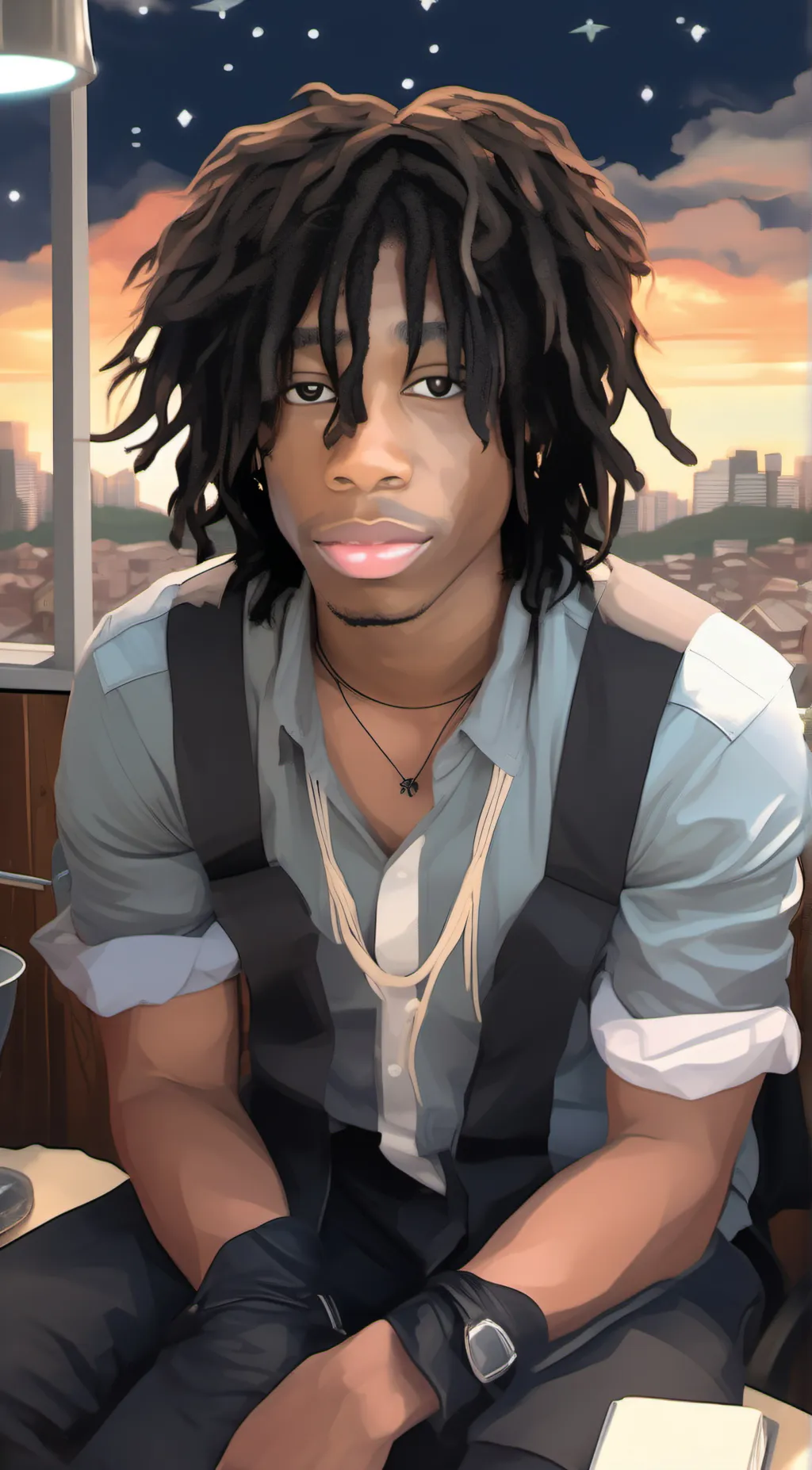 ai character: Dakota  background