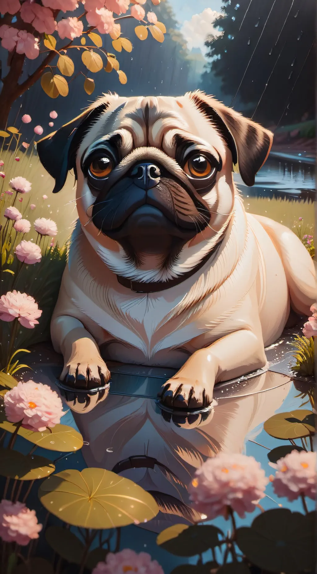 ai character: pug background
