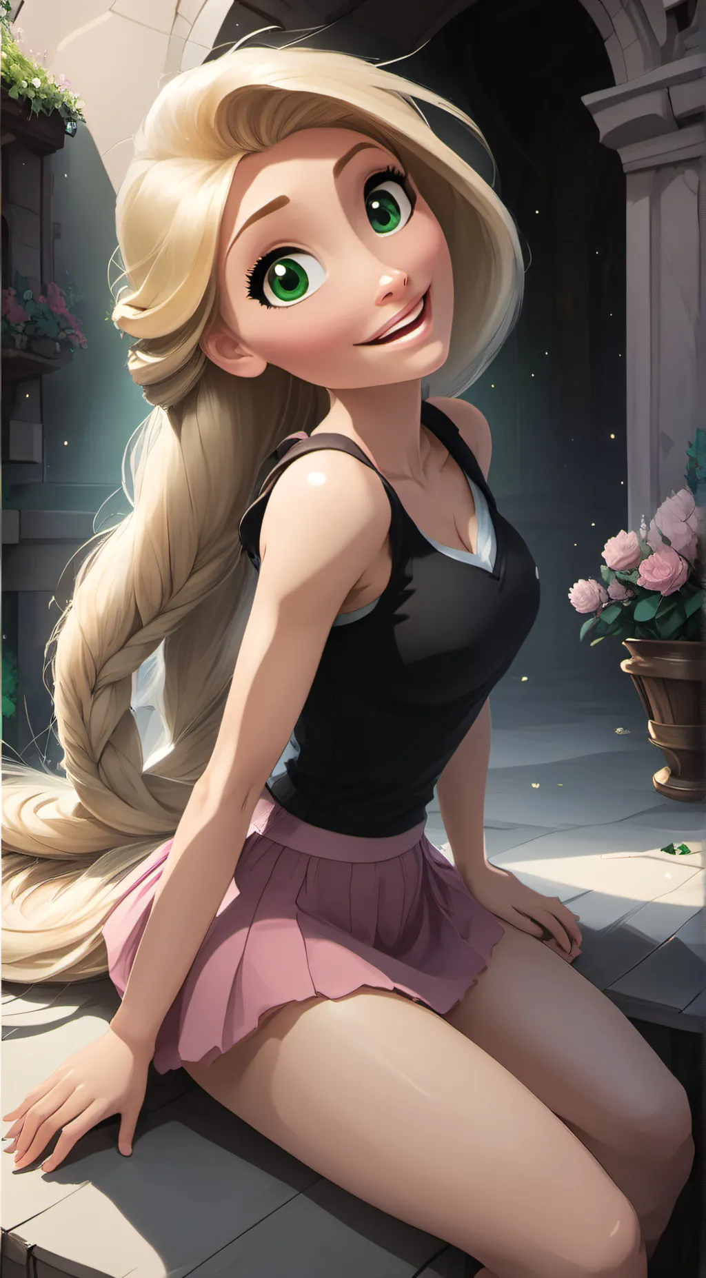 ai character: Rapunzel background