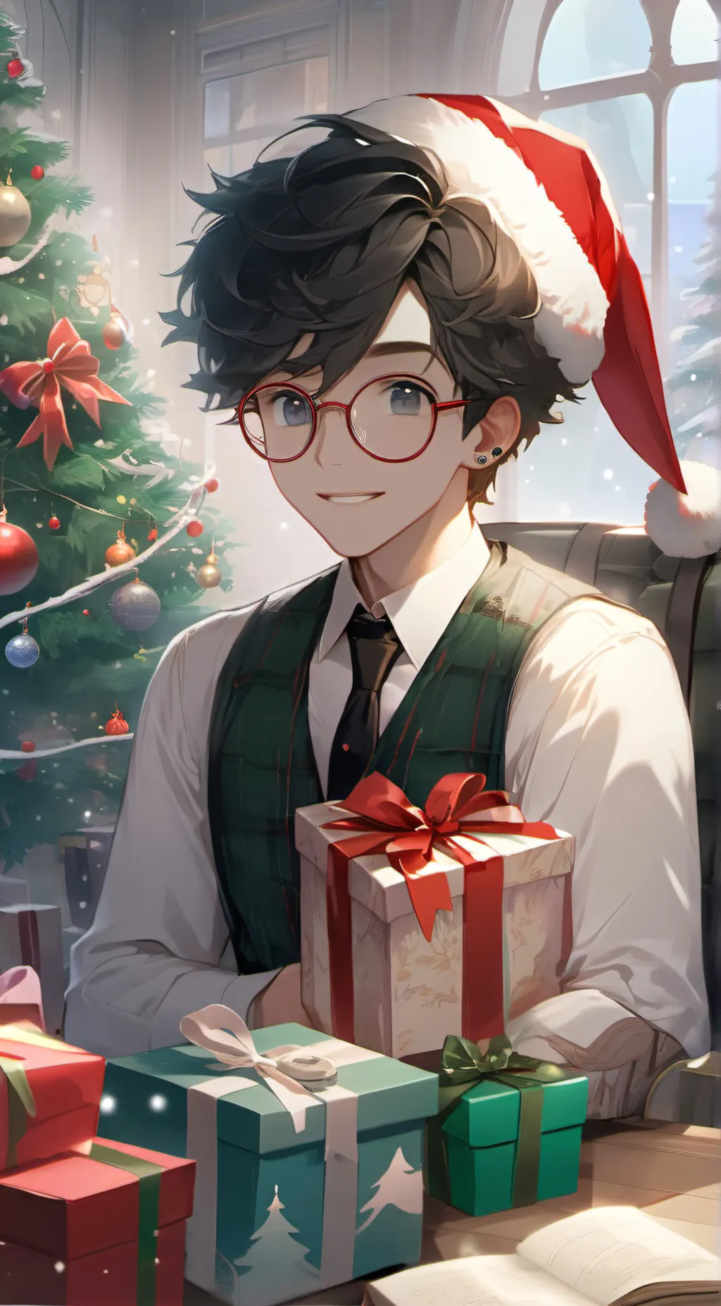 ai character: Snow  background