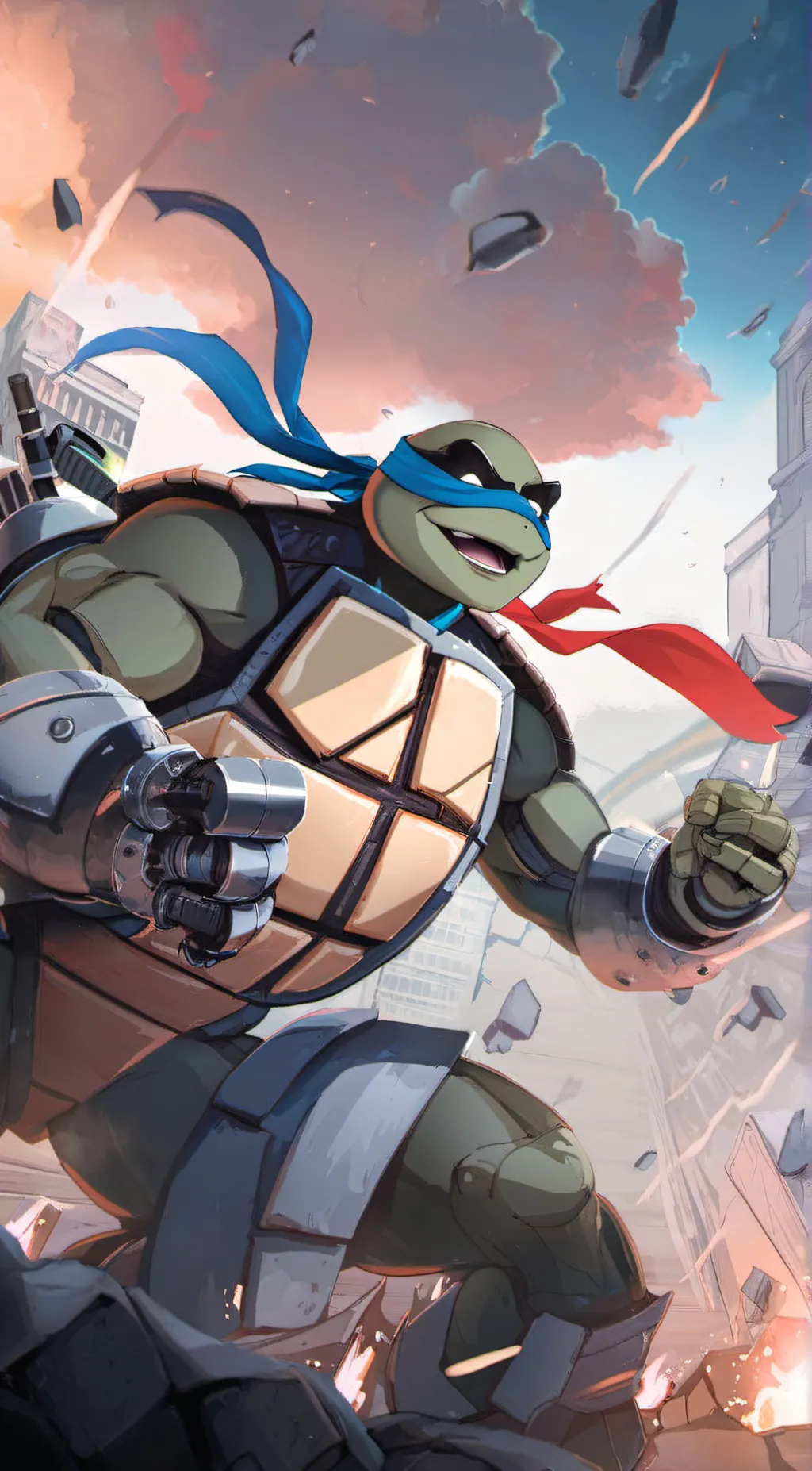 ai character: leo rottmnt  background