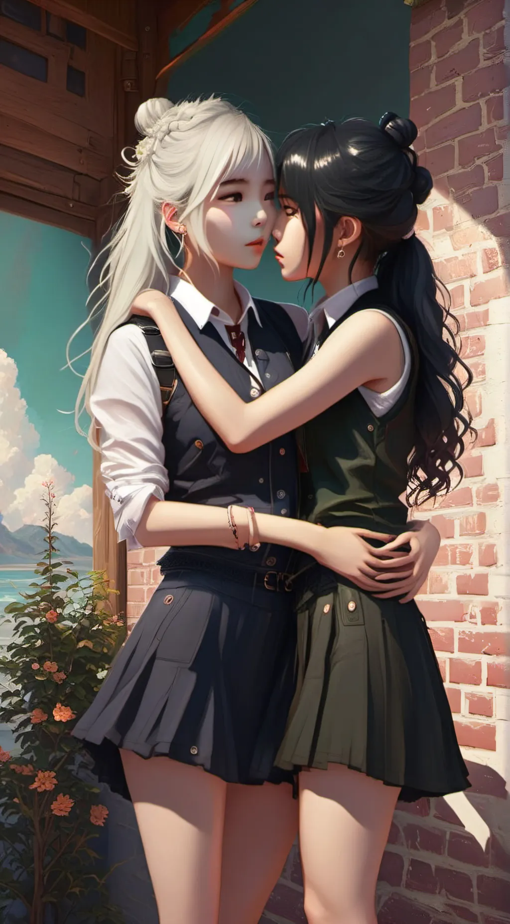 ai character: Vina and February background