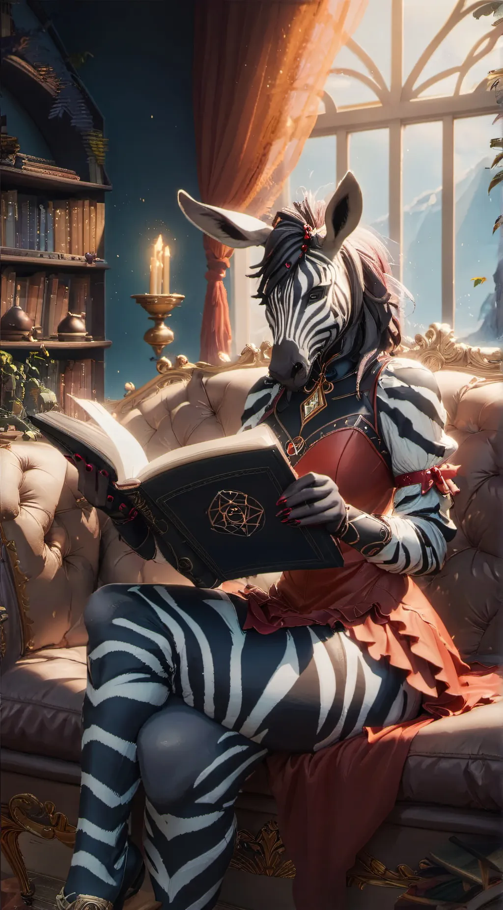 ai character: Enchantress Delphi background