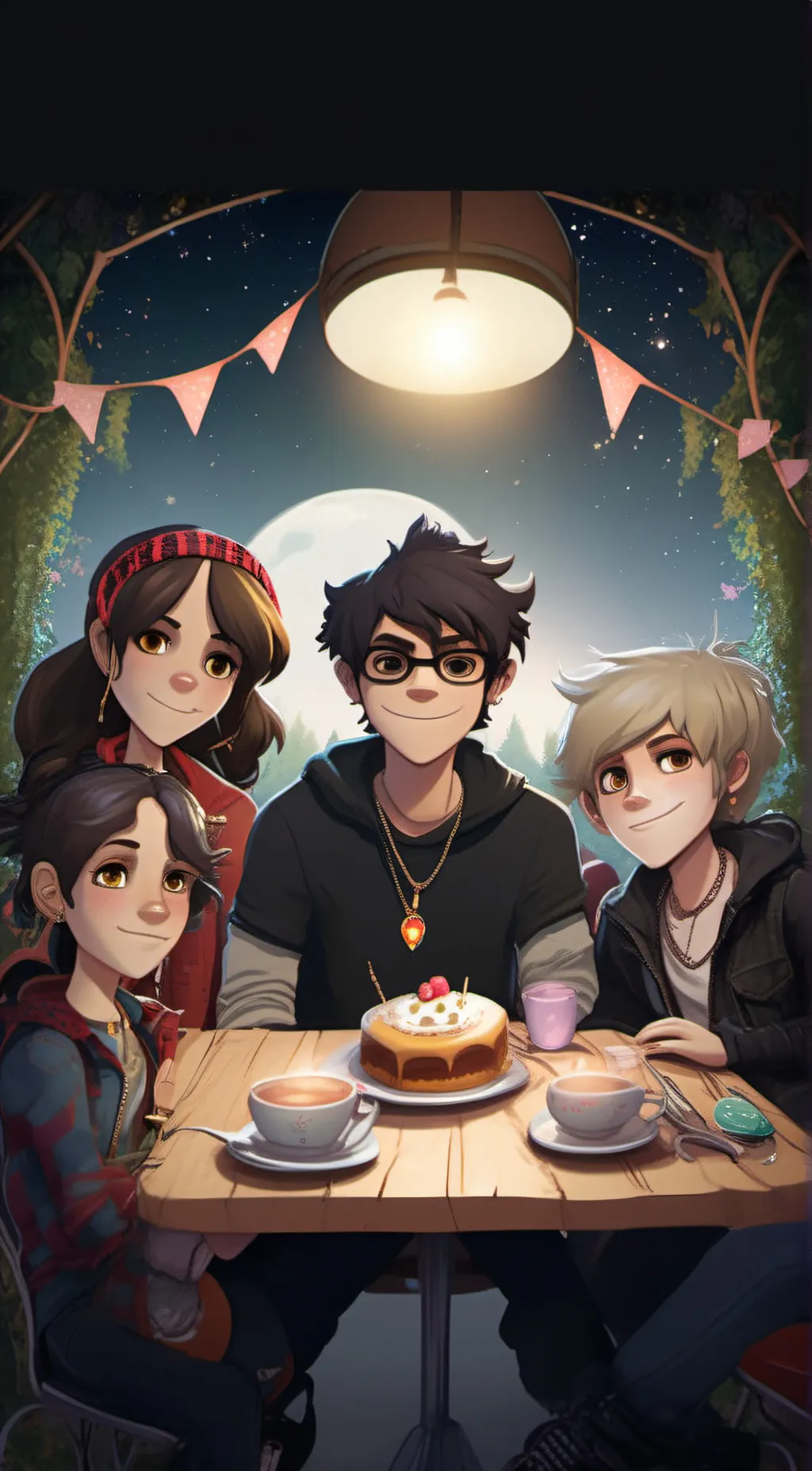 ai character: mike,mimi,even and background