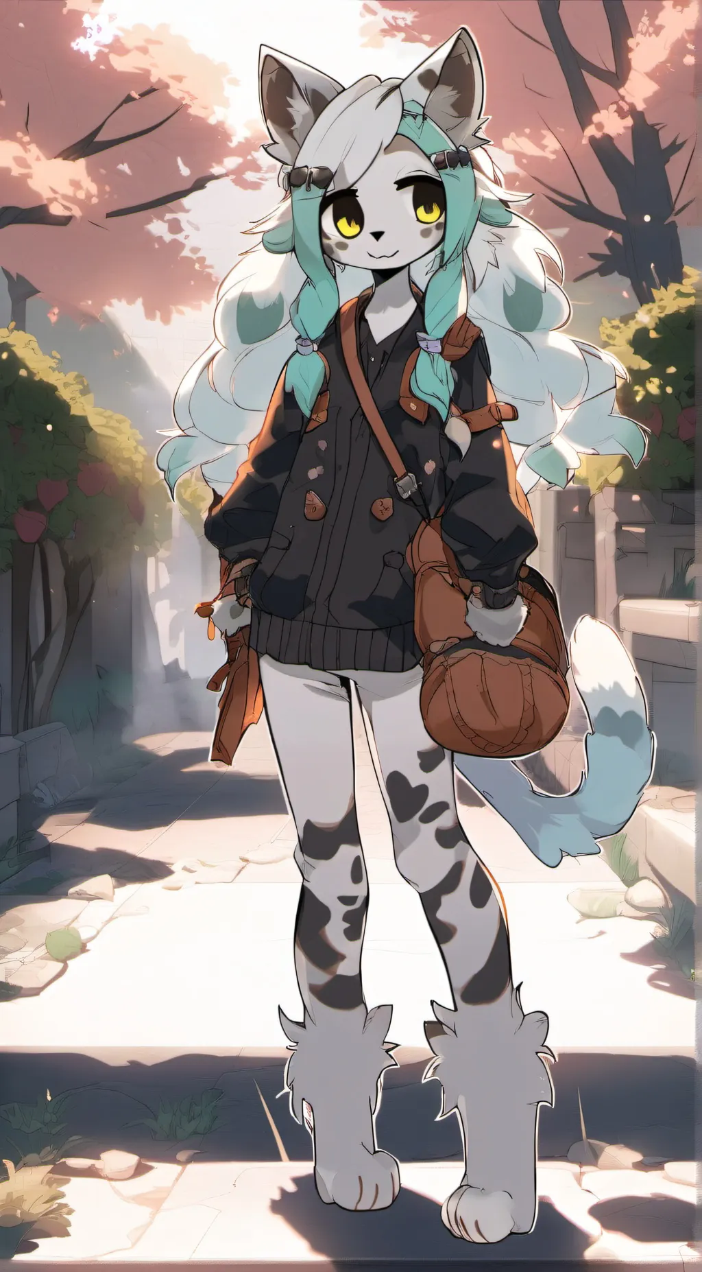 ai character: minty background