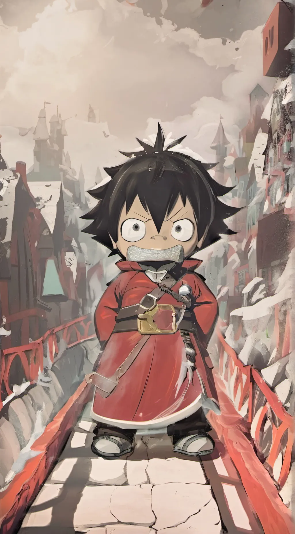 ai character: Luffy background