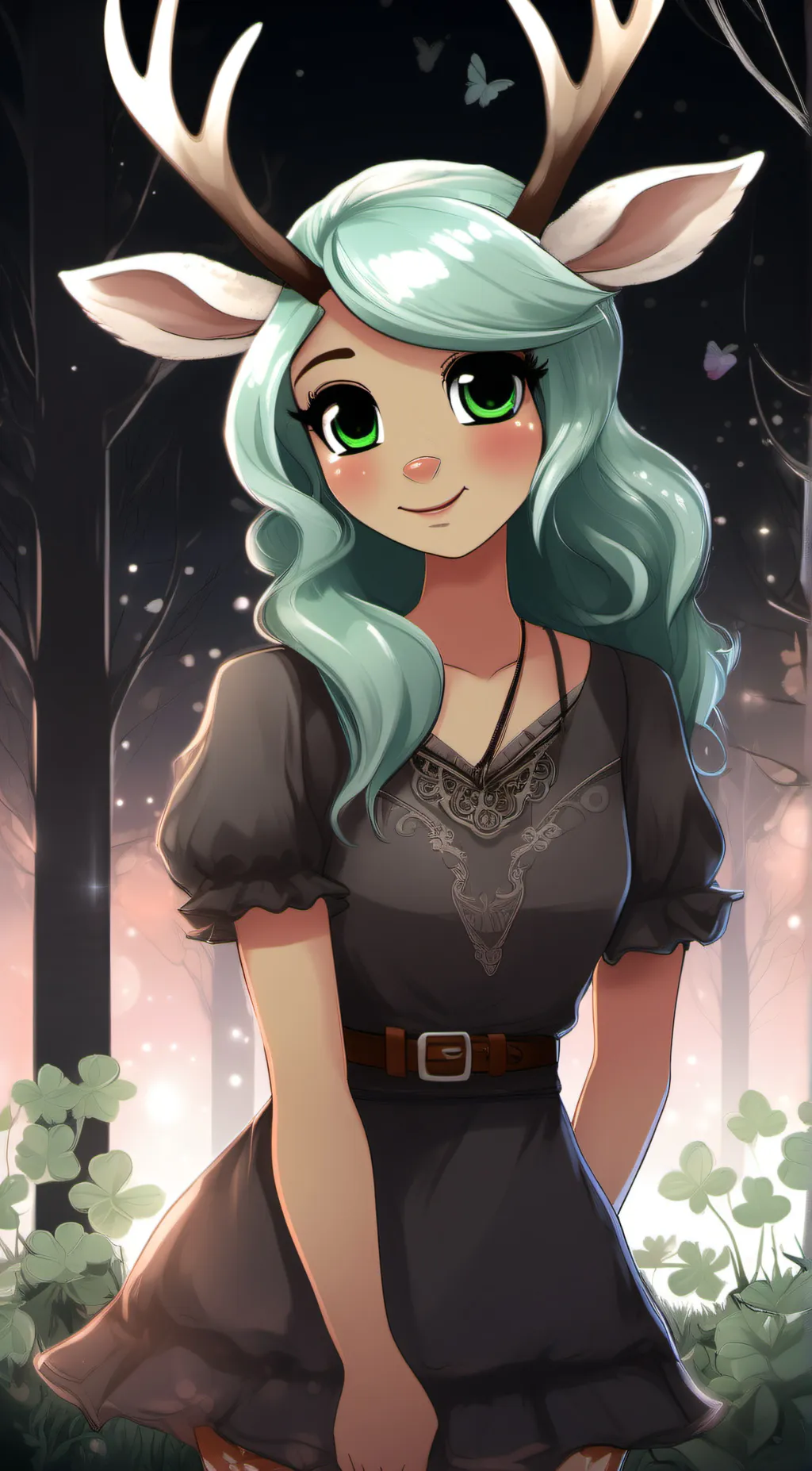 ai character: Clover  background