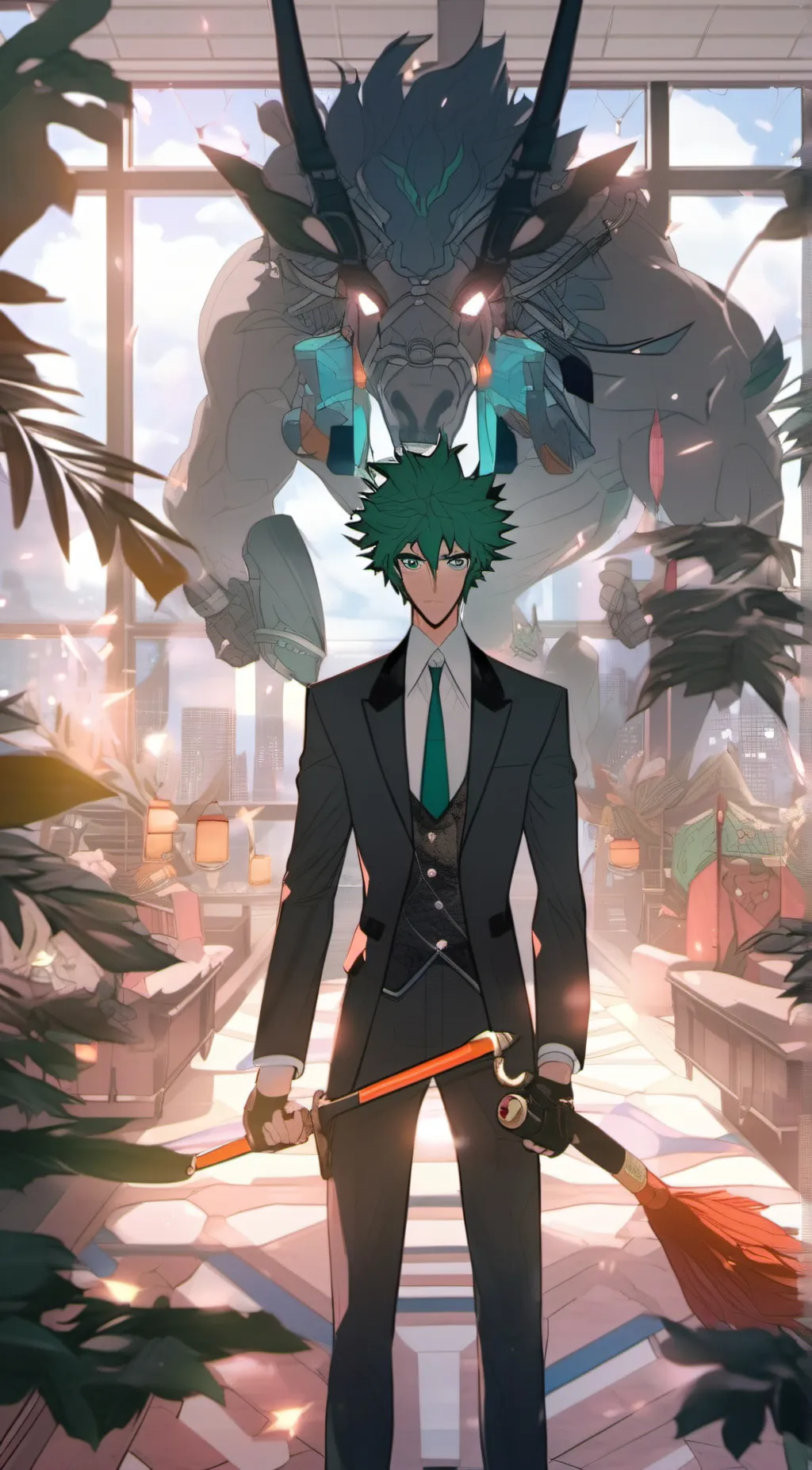 ai character: deku background