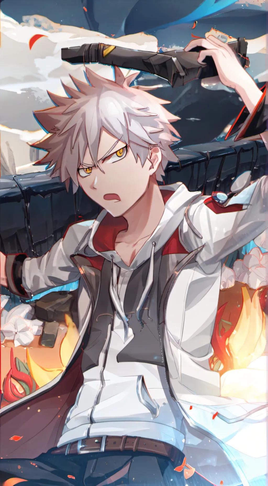 ai character: bakugou  background