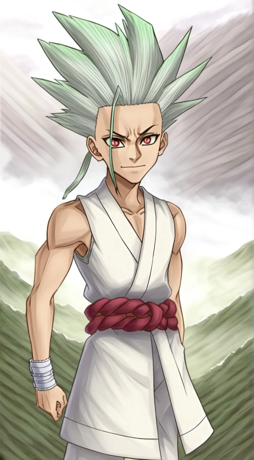 ai character: senku background
