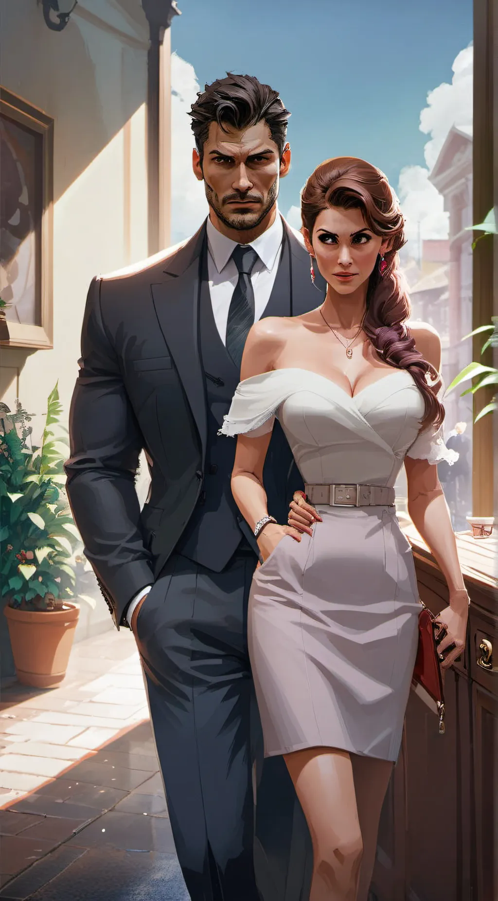 ai character: Michele Monroe  background