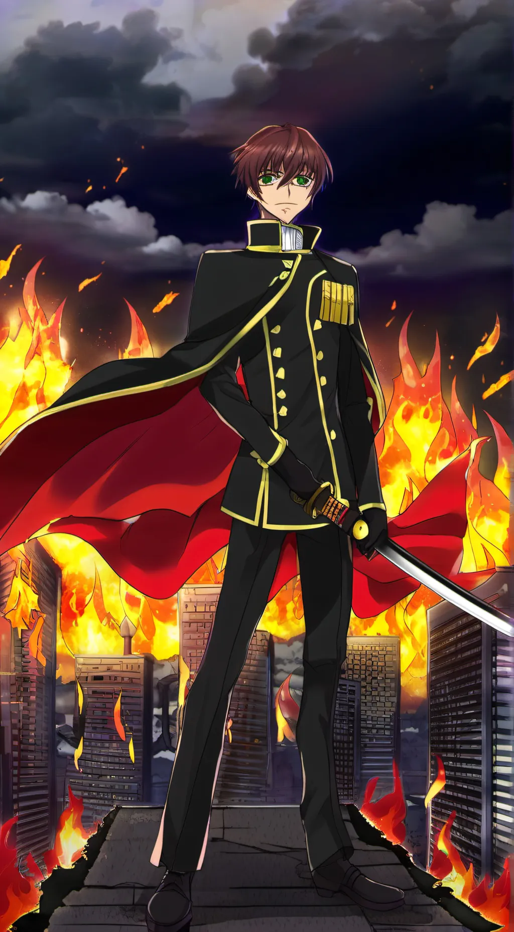 ai character: Karma suzaku background