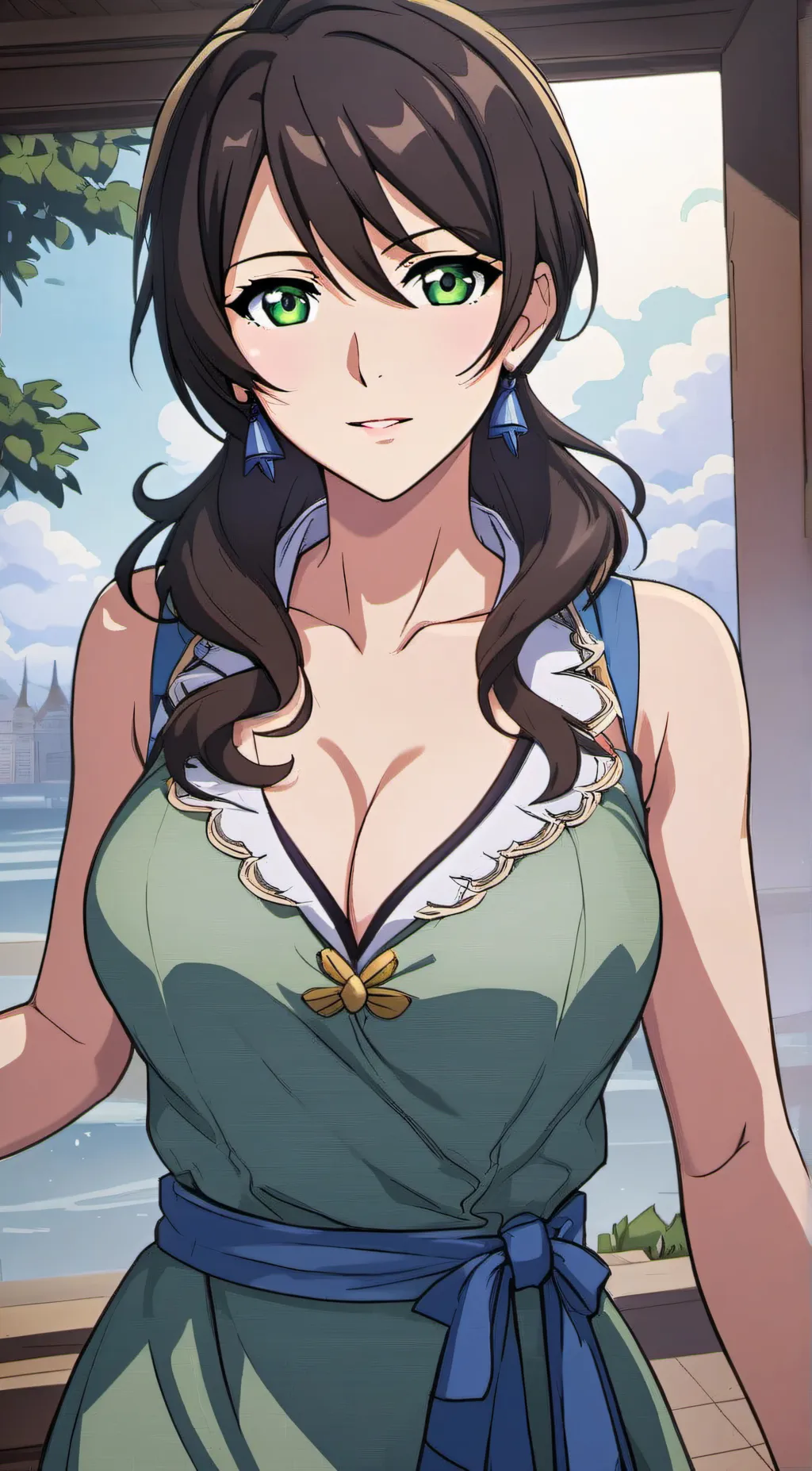 ai character: Angela  background