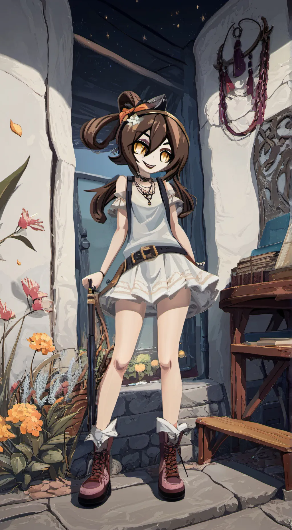 ai character: Me irl background