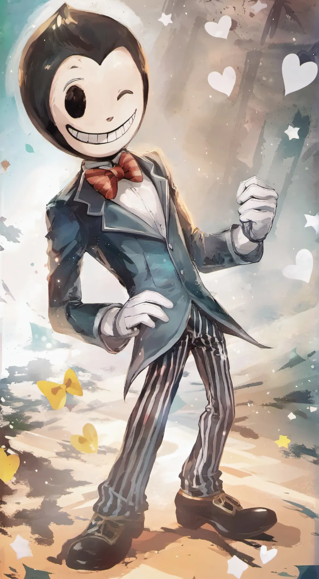 ai character: bendy background