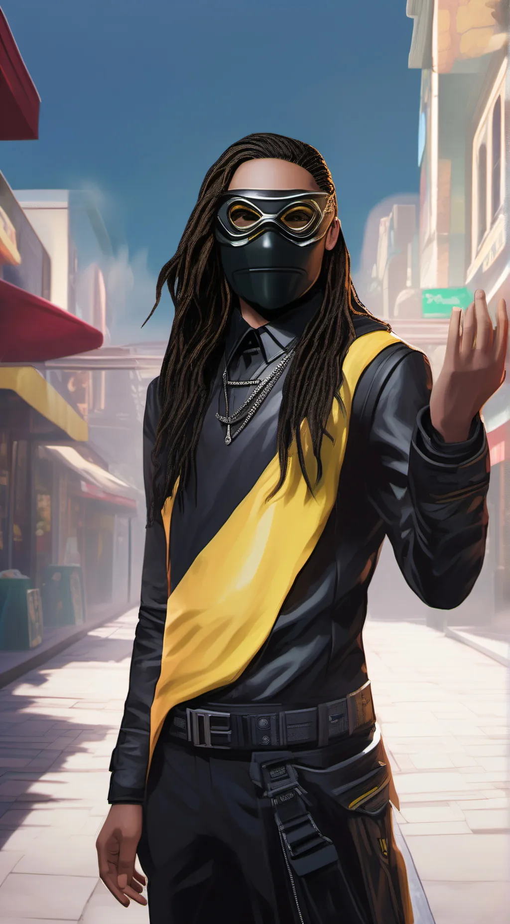 ai character: miles/a-wall background