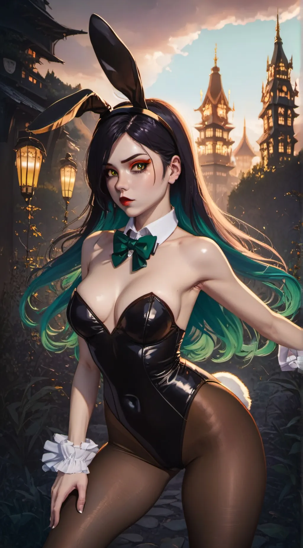 ai character: Amber background