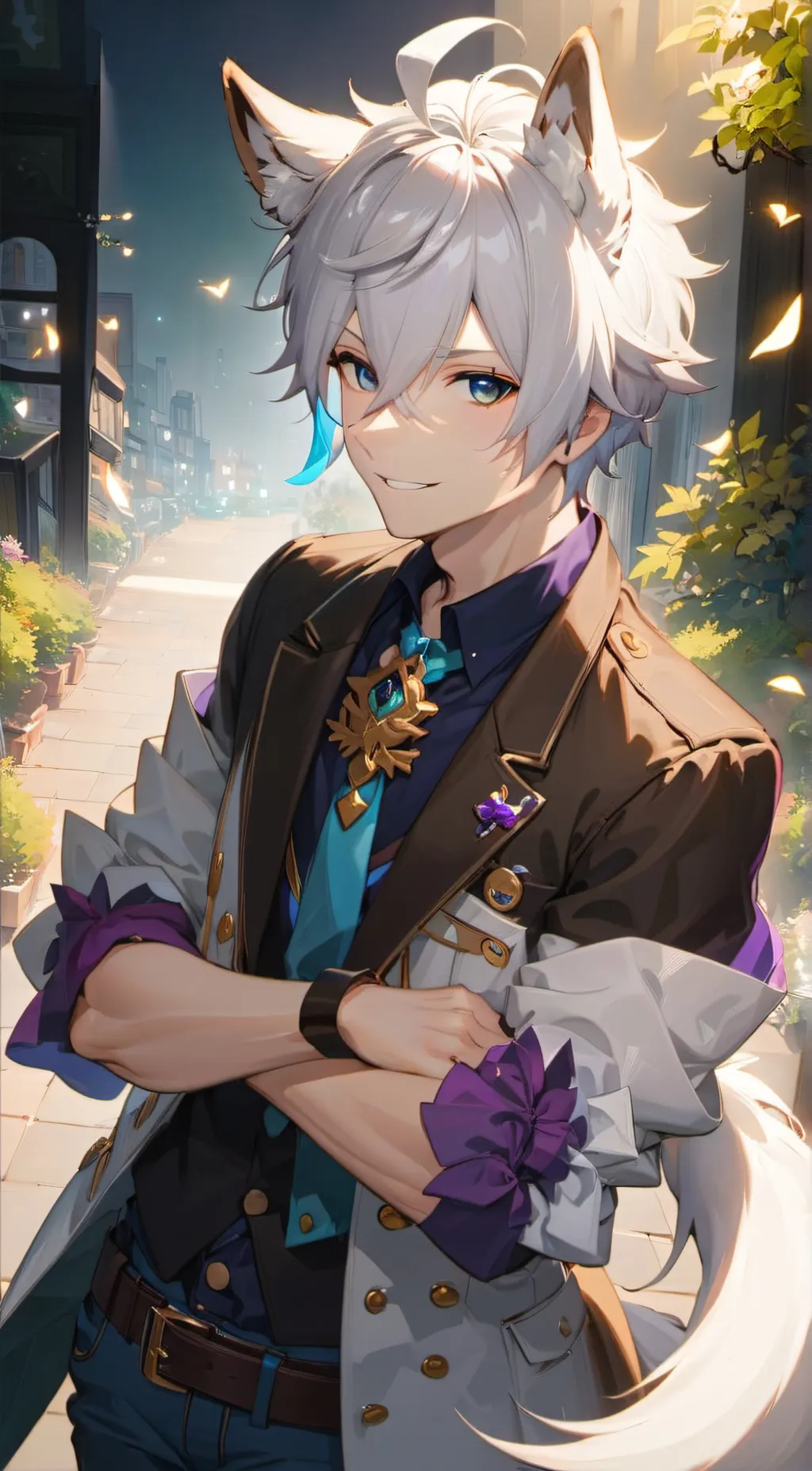 ai character: Ōkami Akarui background